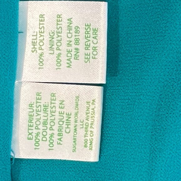 Lilly Pulitzer Dee Dee Mini Dress Sz XL Malachite Teal Blue Off Shoulder Ruffle - Picture 7 of 7